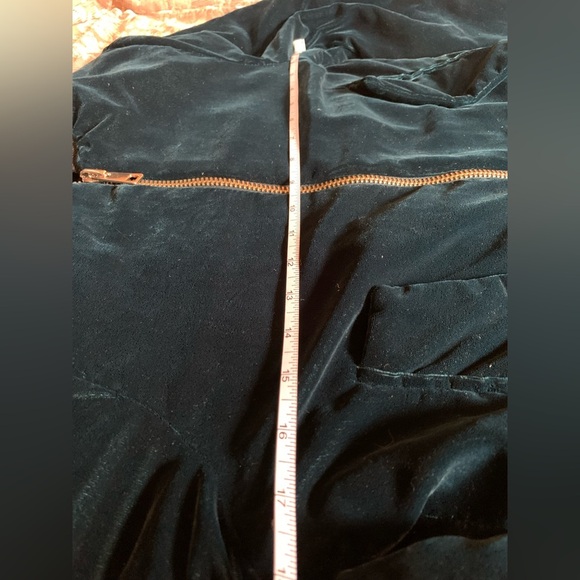 Vintage Y2K 90s Bomber Jacket Velvet Royal Blue Preppy Velour Twee Coquette 1990 - Picture 16 of 16